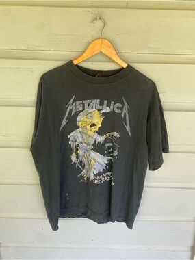 Metallica Vintage Black Doris Graphic Band Tee And Justice For All XL
